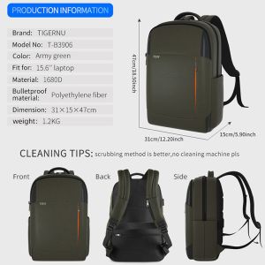 Buy cheap T-B3906 RFID Black Softback Waterproof Laptop Travel Backpack from wholesalers
