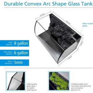 Buy cheap LED  8 Gallon Hygger Aquarium Fish Tank from wholesalers