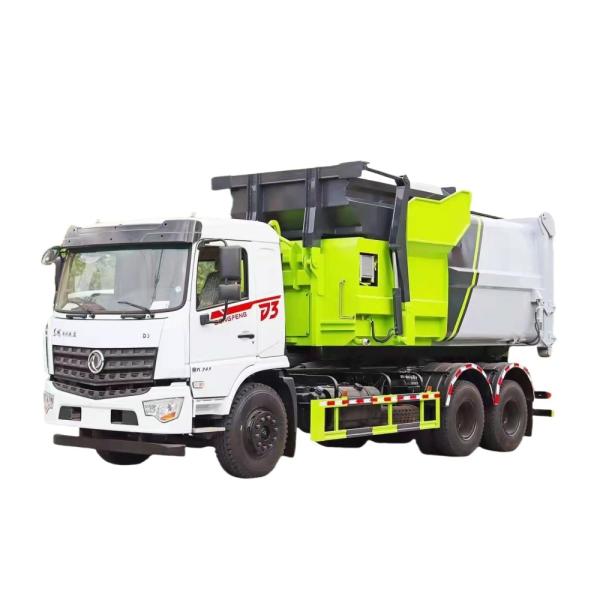 Buy cheap 2024 Dongfeng 6x4 20CBM 25CBM Garbage Truck With Bin Hydraulic Hook Arm for Pure Electric Custom's Requirement and Sale from wholesalers