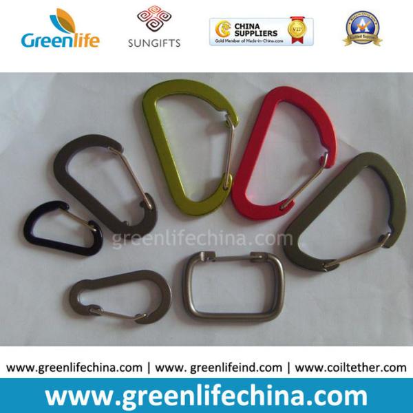 Buy cheap High quality flat aluminum hooks standard D shape colorful carabiners factory price from wholesalers
