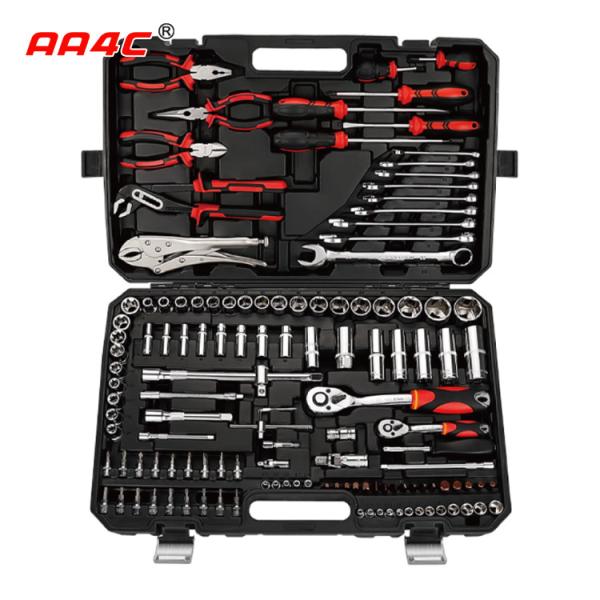 Quality AA4C 131pcs auto repair tool kit shelf hardware hand tools workbench tools A6-F13101 for sale