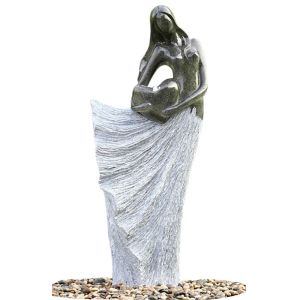 Buy cheap Classical Black Marble Statue Water Fountains In Fiberglass Material from wholesalers