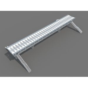 S355JR Steel Pedestrian Bridge Long Span Footway Bridge Painted or Galvanized