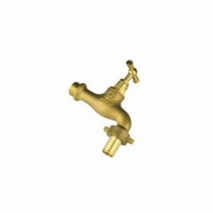 DN15 DN20 Pipeline Taps Male Thread Bath Bib Taps With Nozzel