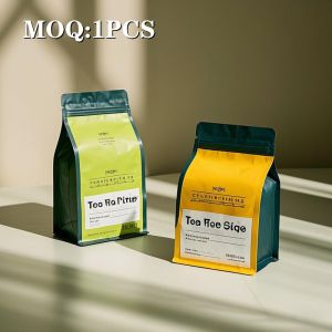 Custom-Made 2.5kg Eight-Side Sealing Flat Bottom Bag With Aluminum Plating And