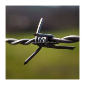 Galvanized Barbed Wire for Chain Link Fence/Airport Fence 7.5cm-15cm Barb