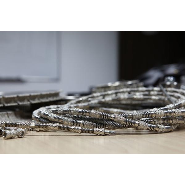 Buy cheap stone 10.8mm Vacuum Brazed Diamond Wire Cutting 40pcs/M Sandstone Sintered from wholesalers