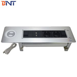 Buy cheap confenece solution new style automatic flip up desk socket power outlet with wireless charging from wholesalers