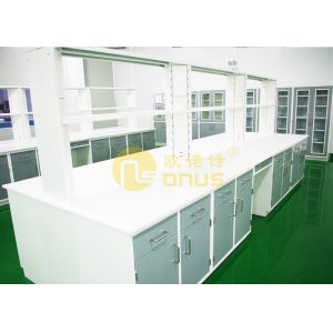 Buy cheap White color university laboratory work benches with monolithic technology from wholesalers
