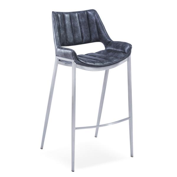 Quality Scratch Resistant 76cm Stainless Steel Counter Height Stools for sale