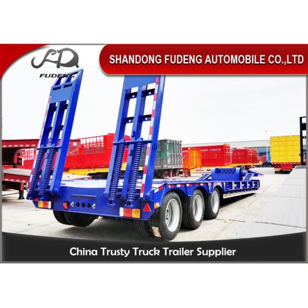 Buy cheap 50000 Kilograms Low Bed Semi Trailer FUWA Tri-Axles Mechanical Suspension from wholesalers