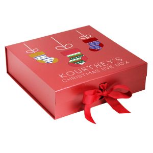 Buy cheap Custom Printing Large Size Folding Christmas Eve Hamper Magnetic Gift Packaging Box With Ribbon from wholesalers