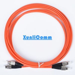 FC - FC Fiber Optic Patch Cord , Orange Multimode Duplex Fiber Optic Cable
