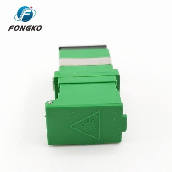 Green Shell Sc/apc Simplex Adapter Fiber Optic Adapter With Auto Shutter