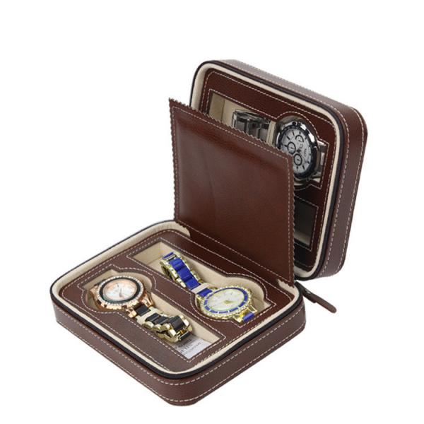 Buy cheap Luxury Watch Storage Case Zipper Closing , Watch Display Case Jewelry Decoration from wholesalers