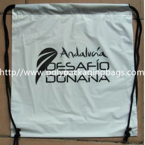 Buy cheap Frosted CPE Plain Plastic Drawstring Backpack with Double Shoulders from wholesalers