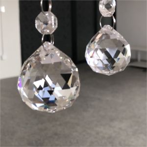 Buy cheap 30-40mm Faceted Cut Clear Glass Crystal Ball Prism Pendant Hotel Decoration product