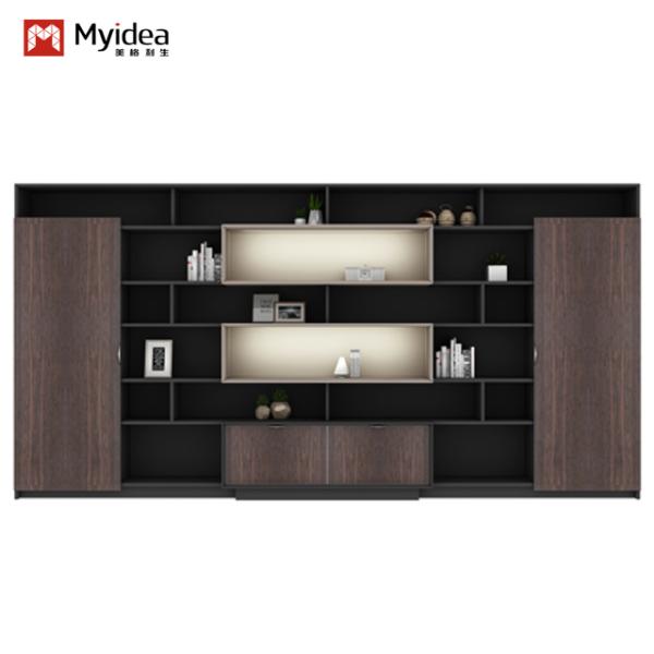 Buy cheap Boss's Office Back Cabinet Dark Luxury Fashion 5-Layer Document Cabinet Wooden Document Cabinet President's Office from wholesalers