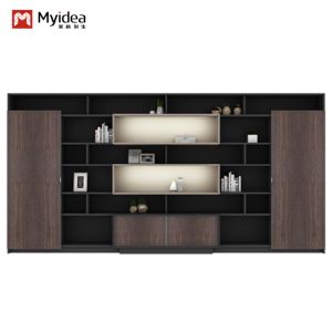 Buy cheap Boss's Office Back Cabinet Dark Luxury Fashion 5-Layer Document Cabinet Wooden Document Cabinet President's Office from wholesalers
