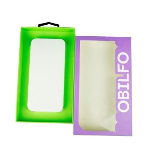 Custom Printed Logo Electronic Packaging With Hanger Cardboard Phone Case