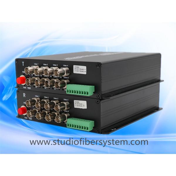 Quality compact 8CH CVI video fiber transmitter and receiver for Dahua/Hikvision 1~5mp HD camera remote surveillance system for sale