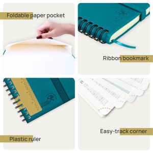 Buy cheap Wirebound Mini Weekly Planner Customized Pacific Blue Soft Cover from wholesalers