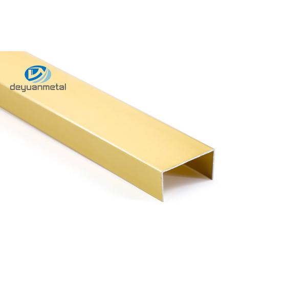 Buy cheap Anodized Aluminum U Profile Channel 0.8-1.2mm Thickness 6063 Alu Material Gold Color from wholesalers