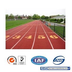 High Elasticity Blue Red 13mm Artificial Running Track Fadeless