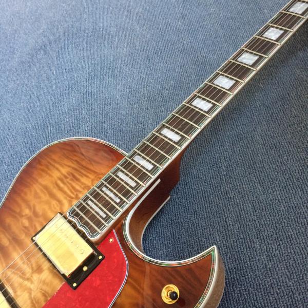 Hollow body L-5 jazz electric guitar,Full color strip edge,Burst color Quilte Maple top ,Quilte Maple top