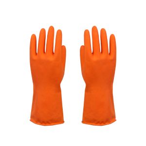 Buy cheap Beautiful Waterproof Rubber Work Gloves , Chemical Resistant Latex Gloves from wholesalers