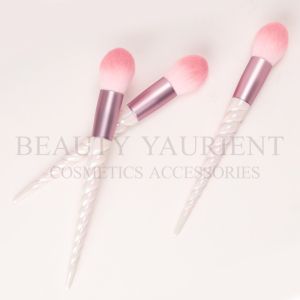 Buy cheap Plating Spiral Handle Powder Single Makeup Brush With Pink Ferrule from wholesalers