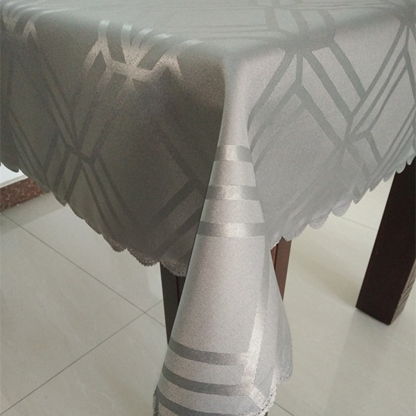 BSCI audit passed-New arrival-100% Polyester Jacquard tablecloth with geometric