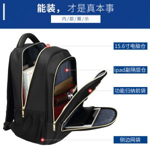 Ventilate Metal Zipper Backpack With Padded And Adjustable Shoulder Straps
