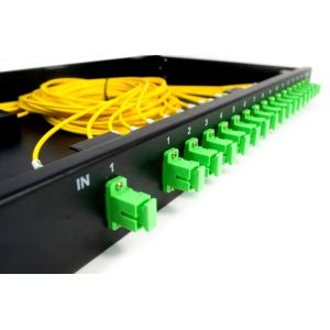 Buy cheap 1*16 SC/APC PLC Optical Fiber Splitter Rack Mount Box Low Excess Loss Durable from wholesalers