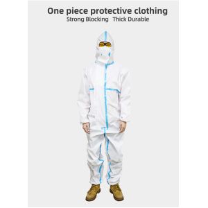Buy cheap Breathable Disposable Medical Gowns Siamese Safety Suit Anti Virus Protective from wholesalers