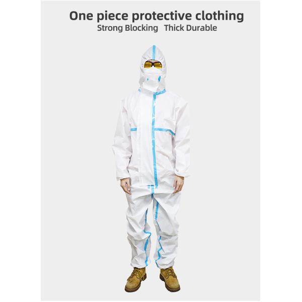 Quality Breathable Disposable Medical Gowns Siamese Safety Suit Anti Virus Protective for sale