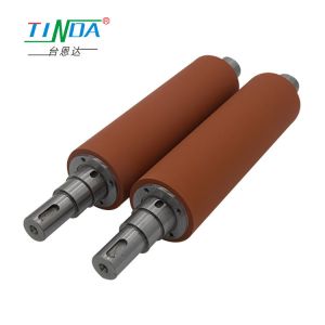 China Industrial Grade Heating Rubber Coated Steel Rollers Rubber Roller OEM on sale