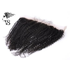 4x13 Swiss Lace Frontal Closure Three Part Kinky Curly Unprocessed Human Hair