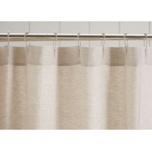 Buy cheap Customized Pure Linen Ruffle Shower Curtain HandMade White / Gray / Flax product