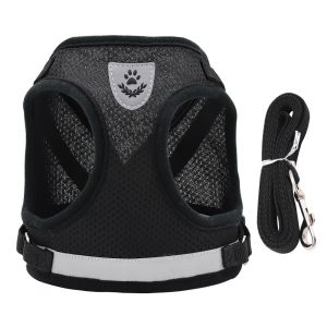 Polyester Mesh Breathable Pet Harness Vest Tensile Force Is Divided Evenly