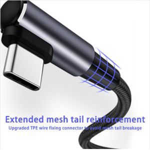 Buy cheap 90° Angled USB-C to USB-C Cable Game-Changing Charging Data Sync with Braided Design from wholesalers