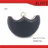 Buy cheap Custom high quality moon boat shape plastic bags box purse gold frame from wholesalers