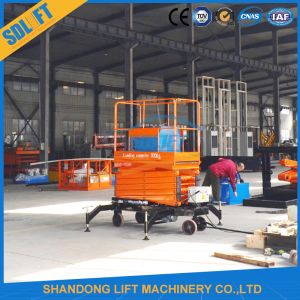 4 wheels Mobile Scissor Lift Aerial Work Lift Platform with CE Certificate