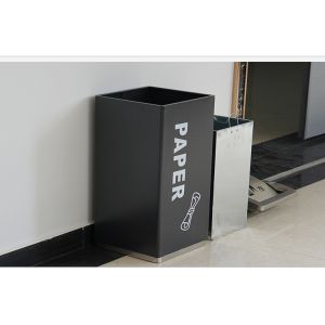 Buy cheap New! Playground Welcomed Metal Industrial Trash Bin Recycle Bin 3 Compartments Outdoor Furniture Garbage Compactor Bin from wholesalers