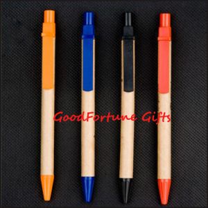 Buy cheap Smooth Promotional Ballpoint Pen Compostable Kraft Paper Pens Eco Friendly from wholesalers