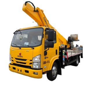 China Customized 28M  ISUZU 4x2 Mini Aerial Platform Truck With 3 Pieces Folding Boom on sale