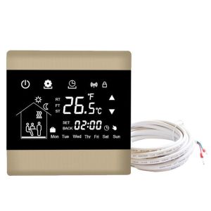 Buy cheap Electric Touchscreen Programmable Thermostat Floor Heating With Self - Extinguishing PC Housing from wholesalers