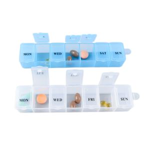 Buy cheap PP Portable Long Plastic Pill Box Pharmacy With Hat Cute Pill Box product
