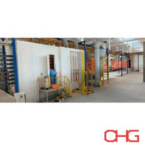Buy cheap Metal Shelves Powder Coating Line with Power Free Conveyor System and PLC Control Unit from wholesalers