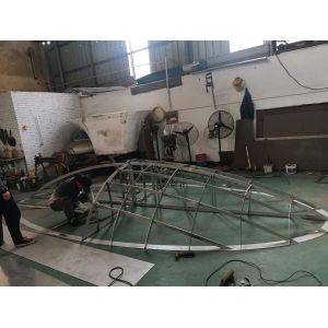 China ODM Stainless Steel Sculpture Wall Decoration First Step Skeleton Construction on sale